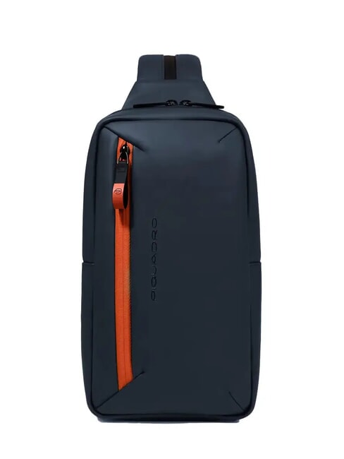 PIQUADRO CORNER SPECIALE GOMMATO  Zaino monospalla blu - Zaini da lavoro porta PC