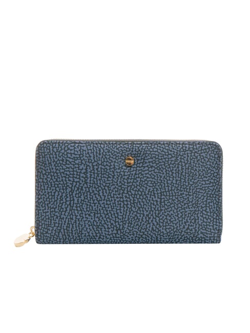 BORBONESE CLASSICA Portafoglio grande zip around denim - Portafogli Donna