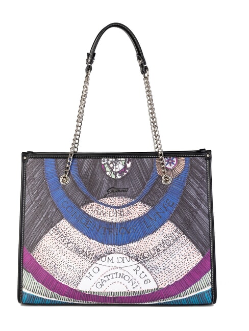 GATTINONI PLANETARIUM Borsa a spalla manici catena nocturne/black - Borse Donna