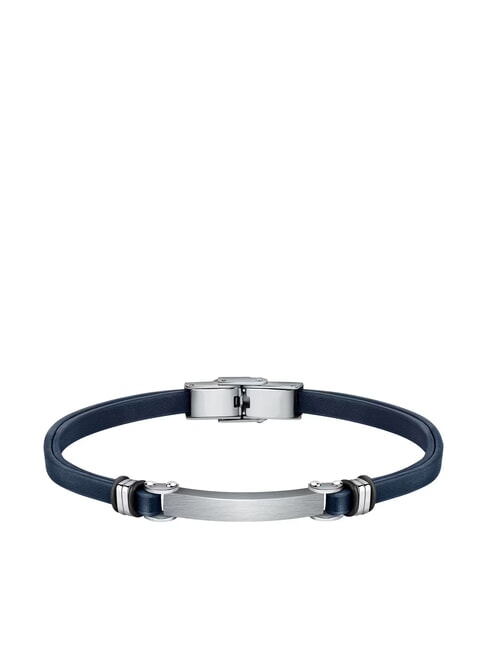 SECTOR BANDY Bracciale in acciaio e pelle blu - Bracciali Uomo