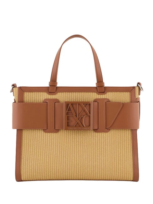 ARMANI EXCHANGE SUSIE STRAW Borsa a mano, con tracolla whisky - Borse Donna