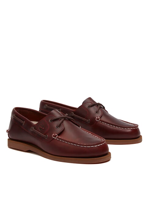 TIMBERLAND CLASSIC BOAT  Scarpe da barca in pelle burgundy fullgrain - Scarpe Donna