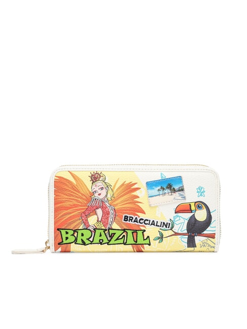 BRACCIALINI CARTOLINE Brazil Portafoglio zip around multi - Portafogli Donna