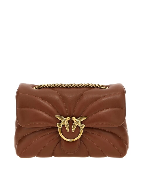 PINKO LOVE PUFF CLASSIC Borsa in nappa a tracolla arabo-antique gold - Borse Donna