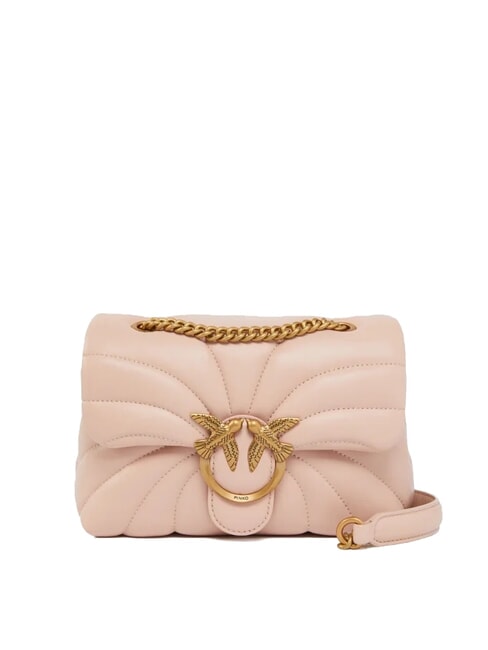 PINKO LOVE PUFF MINI Borsa tracolla mini in nappa cipria-antique gold - Borse Donna