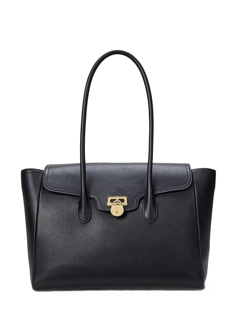 RALPH LAUREN TANNER Borsa a spalla grande in pelle NERO - Borse Donna