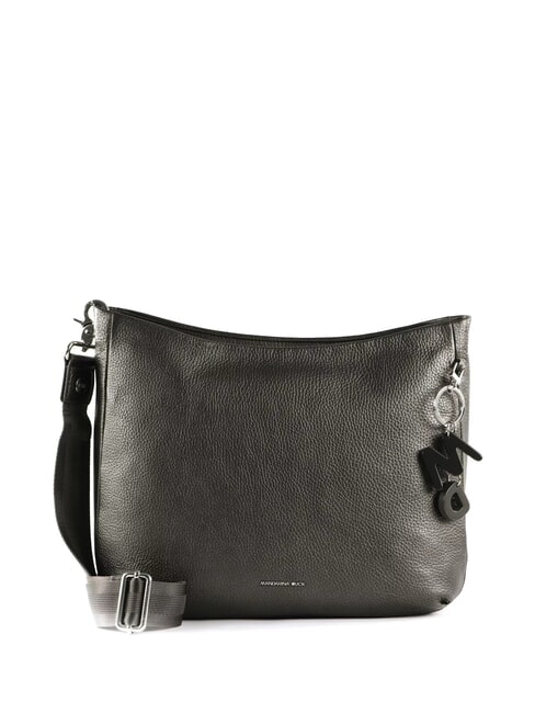 MANDARINA DUCK MELLOW LUX Borsa a tracolla in pelle martellata graphite - Borse Donna