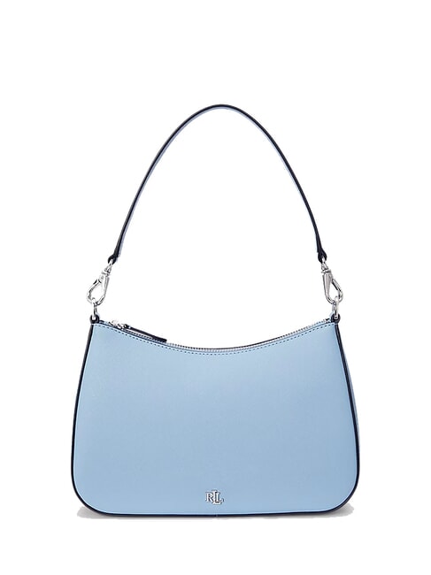 RALPH LAUREN DANNI Borsa a spalla, con tracolla, in pelle sky blue - Borse Donna