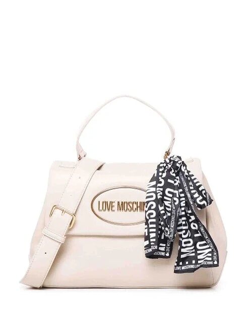 LOVE MOSCHINO CUT OUT LOGO Borsa a mano, con tracolla avorio - Borse Donna