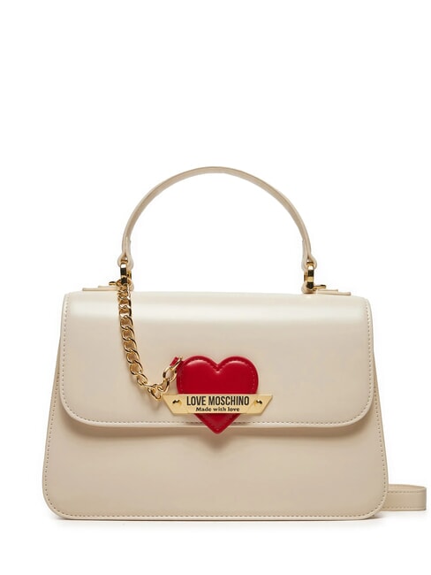 LOVE MOSCHINO HEART CAHRM Borsa a mano, con tracolla avorio - Borse Donna