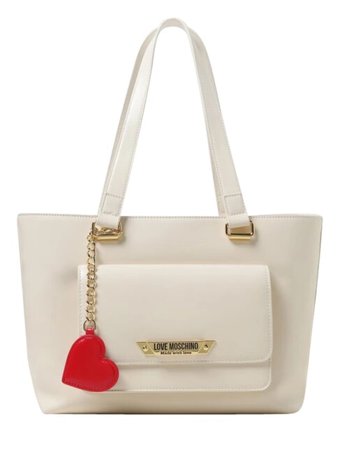 LOVE MOSCHINO HEART  Shopping Bag avorio - Borse Donna