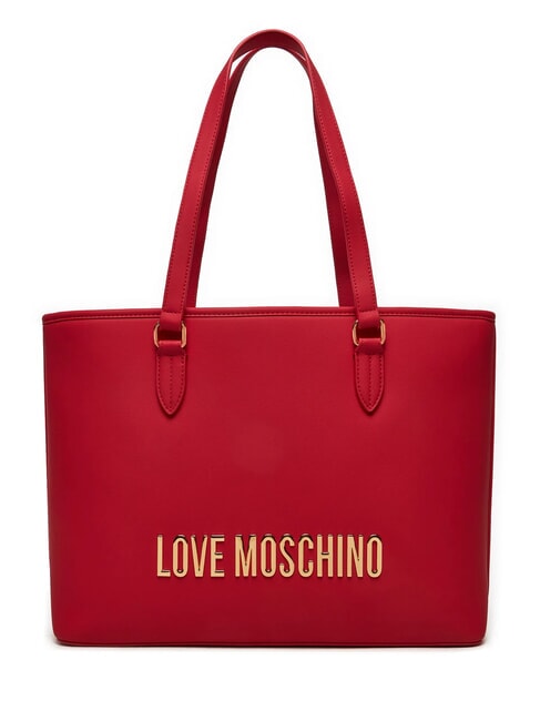 LOVE MOSCHINO LOGO LETTERING Shopper a spalla ROSSO - Borse Donna