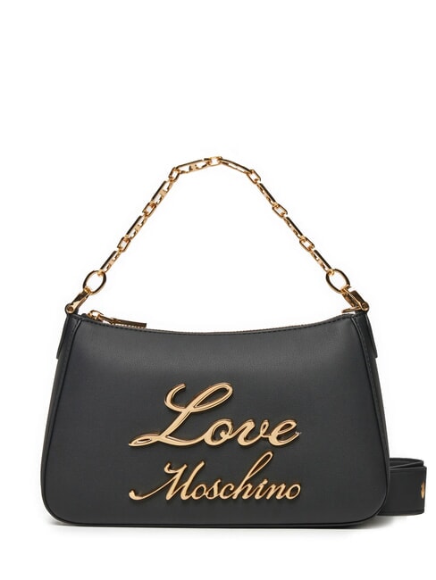 LOVE MOSCHINO LOVELY CHAIN Borsa a spalla, con tracolla Nero - Borse Donna
