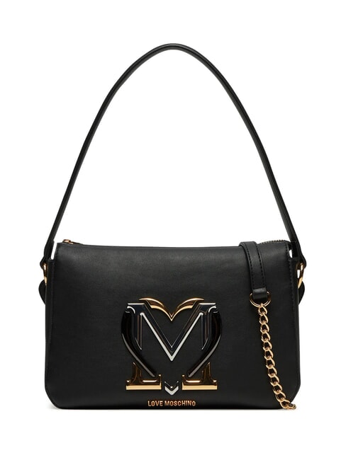 LOVE MOSCHINO HEART & CHAIN Borsa a spalla, con tracolla Nero - Borse Donna