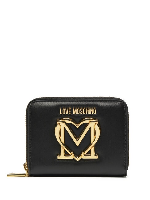 LOVE MOSCHINO GOLDEN HEART  Portafoglio medio Nero - Portafogli Donna