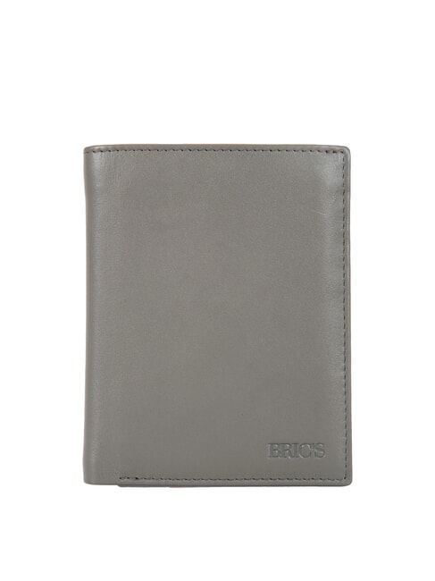 BRIC’S BERNINA Portafoglio verticale in pelle 10cc GRIGIO - Portafogli Uomo