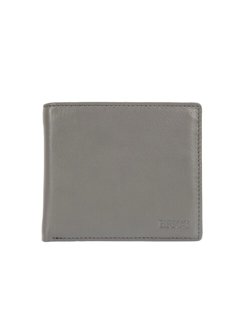 BRIC’S BERNINA Portafoglio pelle flap portamonete GRIGIO - Portafogli Uomo