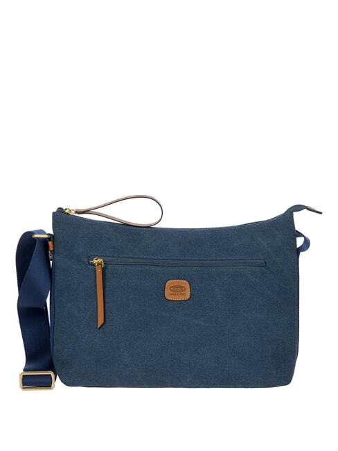 BRIC’S SORRENTO MARTA Borsa a tracolla grande in canvas blu - Borse Donna