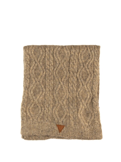 GUESS WARM Sciarpa a maglia 180 x 30 Camel - Sciarpe