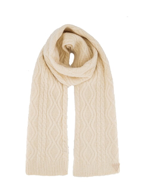 GUESS WARM Sciarpa a maglia 180 x 30 avorio - Sciarpe