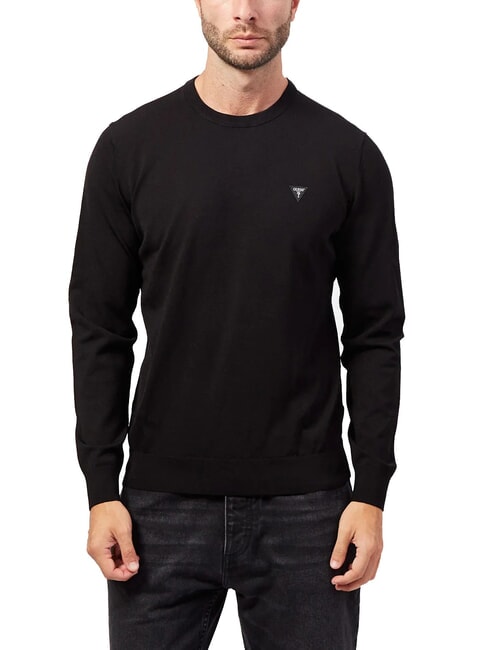 GUESS DANE TECH Maglia girocollo a manica lunga jetbla - Maglie Uomo