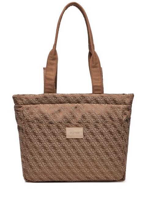 GUESS GIRL Shopper a spalla 4g aop beige blanco - Borse Donna