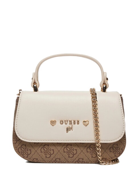 GUESS GIRL Mini Bag a mano, con tracolla 4g aop beige blanco - Borse Donna