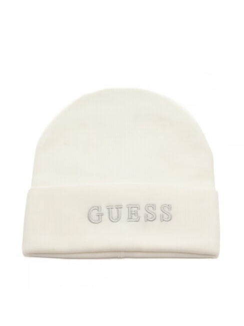 GUESS LOGO Berretto con risvolto OFFWHITE - Cappelli
