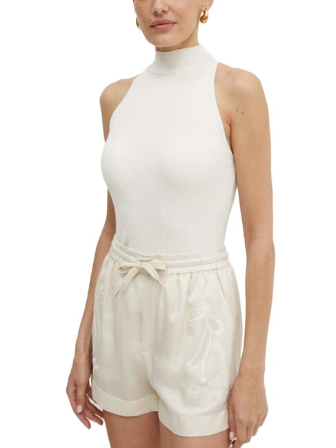 GUESS BLAIR Canotta halter a lupetto cremwhi - T-shirt e Top Donna