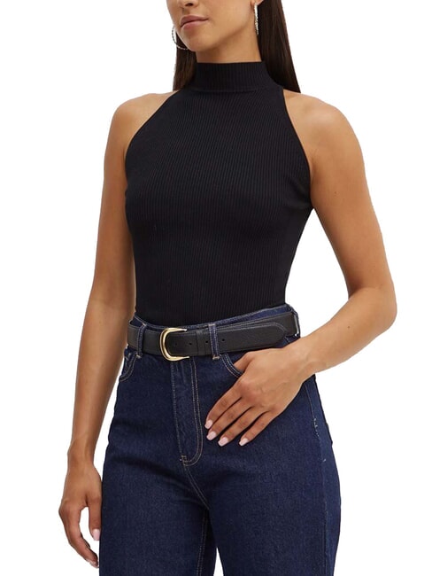 GUESS BLAIR Canotta halter a lupetto jetbla - T-shirt e Top Donna