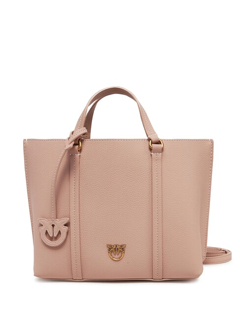 PINKO CARRIE Borsa shopper in pelle bottalata cipria-antique gold - Borse Donna