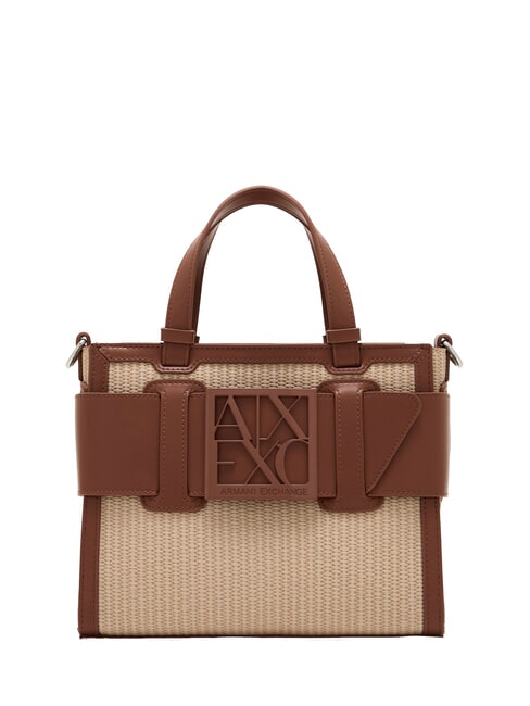 ARMANI EXCHANGE SUSIE STRAW Borsa a mano, con tracolla whisky - Borse Donna