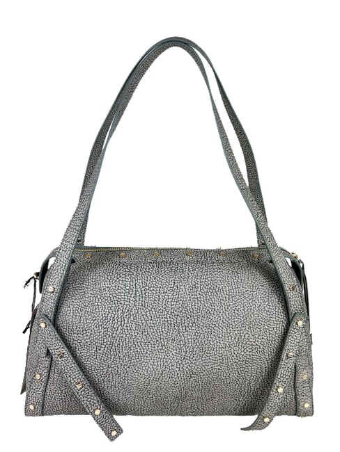 BORBONESE METROPOLE COATED  Bauletto a spalla clay grey - Borse Donna