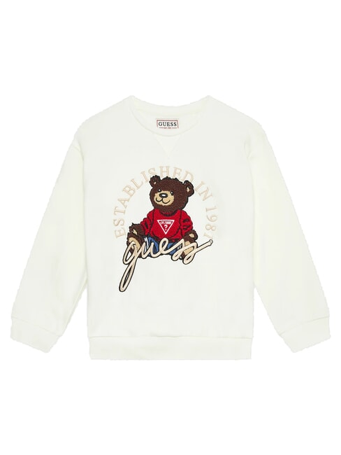 GUESS KIDS Felpa oversize con ricamo cremwhi - Felpe Bambini