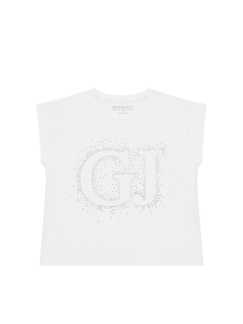 GUESS KIDS T-shirt con borchiette cremwhi - T-shirt Bambino