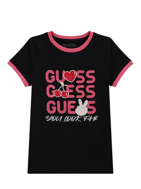 GUESS KIDS T-shirt con maxi stampa jetbla - T-shirt Bambino