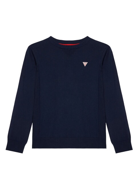 GUESS KIDS Maglia girocollo con stemma deck blue - T-shirt Bambino