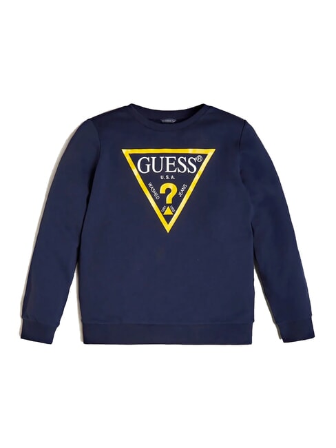 GUESS CORE KIDS Felpa manica lunga stampa logo deck blue - Felpe Bambini