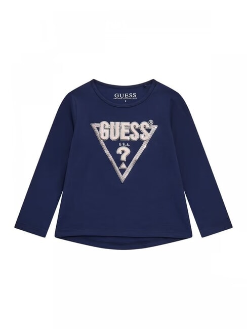 GUESS KIDS Maglia girocollo a manica lunga secret blue - T-shirt Bambino