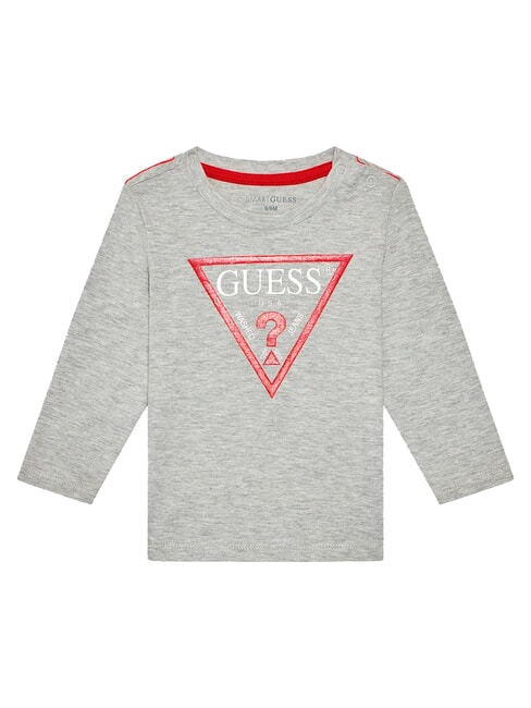 GUESS KIDS T-shirt girocollo a manica lunga light heather grey - T-shirt Bambino
