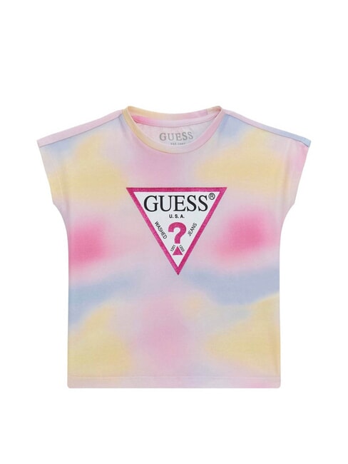 GUESS KIDS T-shirt multicolor con logo rainbow combo - T-shirt Bambino