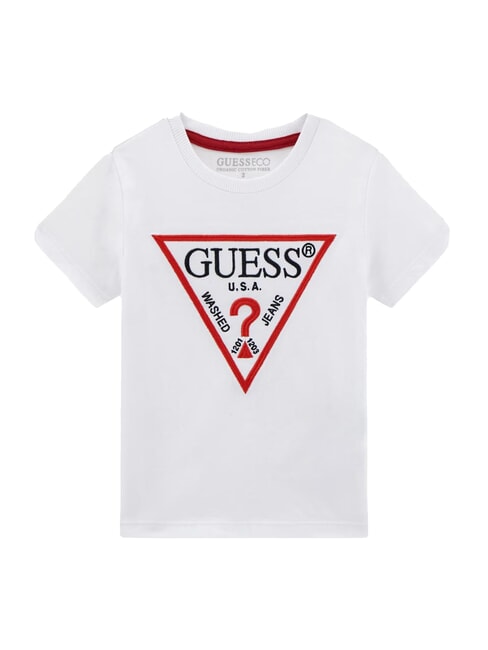 GUESS KIDS T-shirt stampa iconica purwhite - T-shirt Bambino