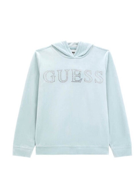 GUESS MINI ME Felpa cinigliata con strass logo seafoam mist - Felpe Bambini