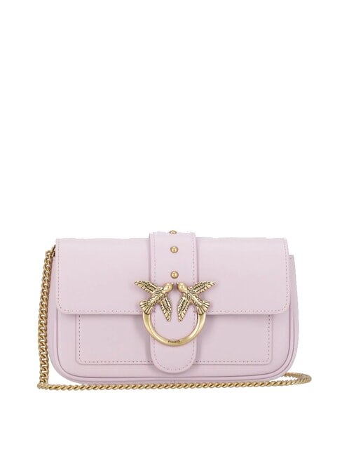PINKO LOVE ONE POCKET Borsa in pelle viola-ntique gold - Borse Donna