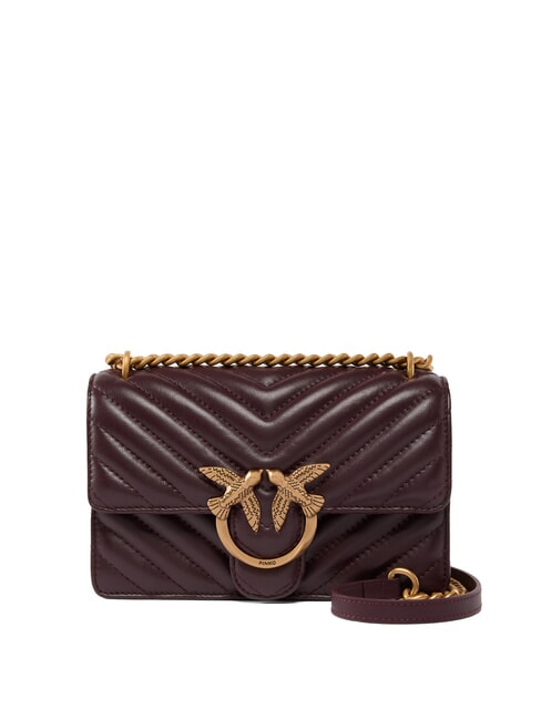 PINKO MINI LOVE BAG Borsa one chevron uva di catawba-antique gold - Borse Donna