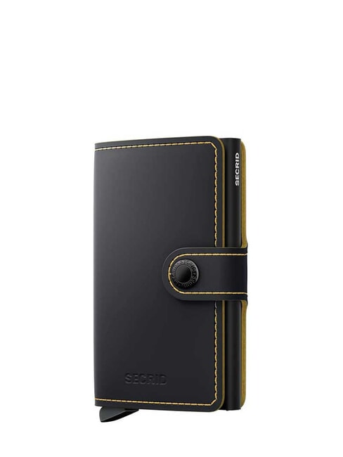 SECRID MATTE  Portafoglio con portacard anti RFID black & ochre - Portafogli Uomo