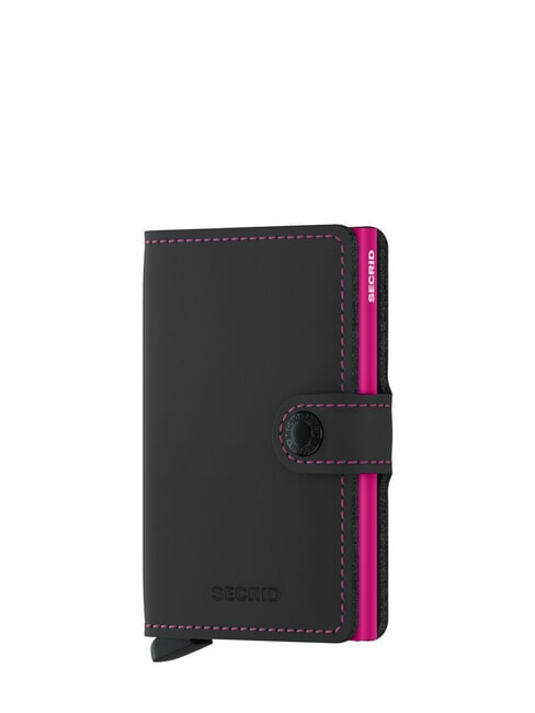 SECRID MATTE  Portafoglio con portacard anti RFID black & fucsia - Portafogli Uomo