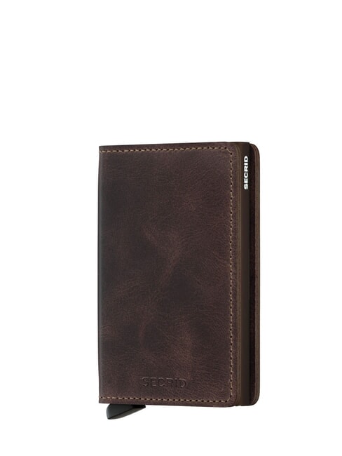 SECRID VINTAGE  Portafoglio slim in pelle chocolate - Portafogli Uomo