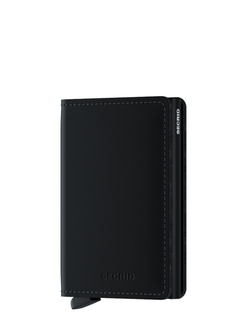SECRID MATTE Portafoglio slim in pelle black - Portafogli Uomo