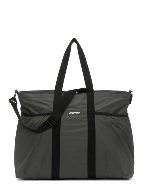 KWAY SAINT MALO Borsa shopper maxi da mare con 3 astucci green blackish - Borse Donna